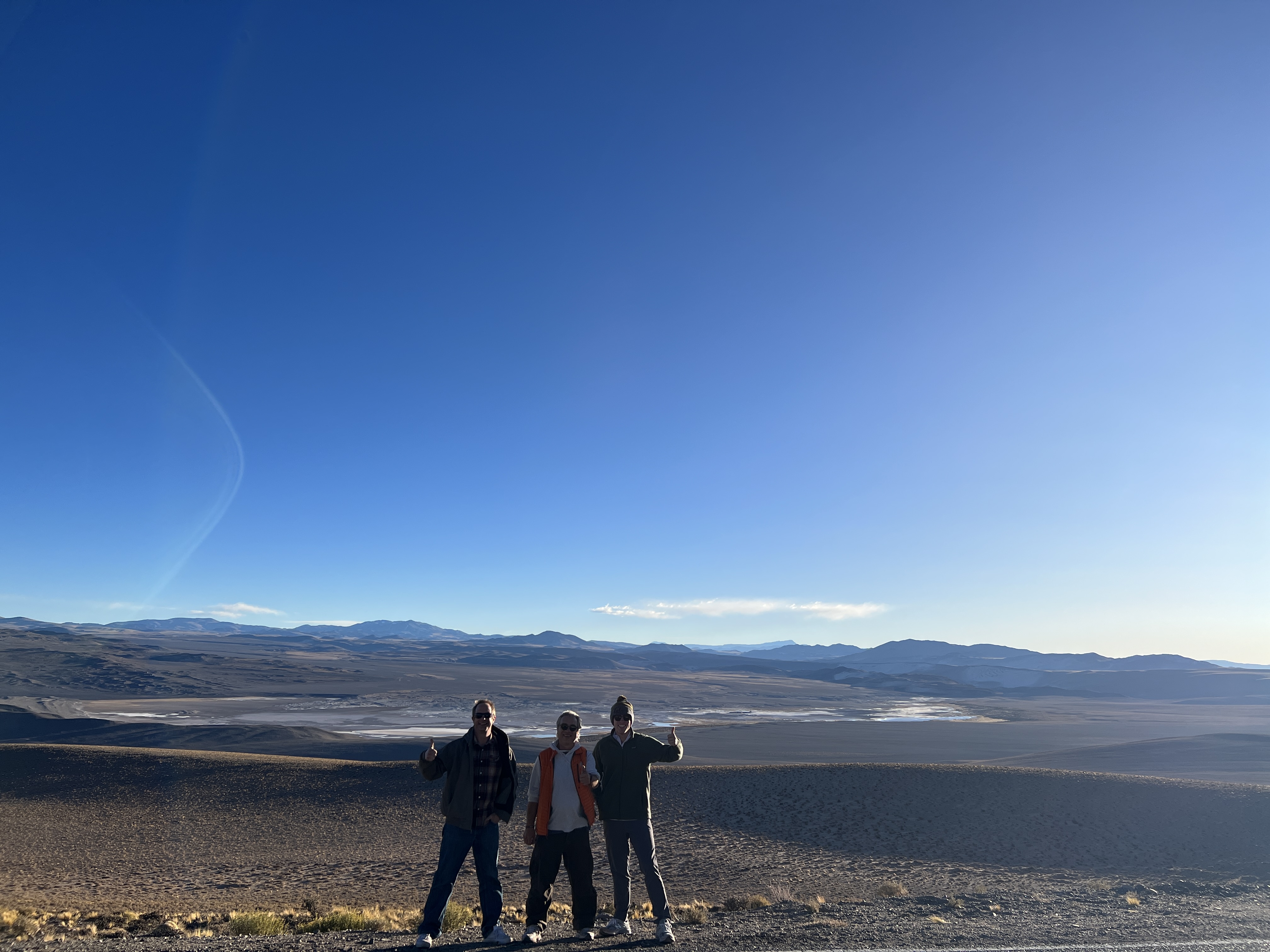 Site visit on a desert ridge